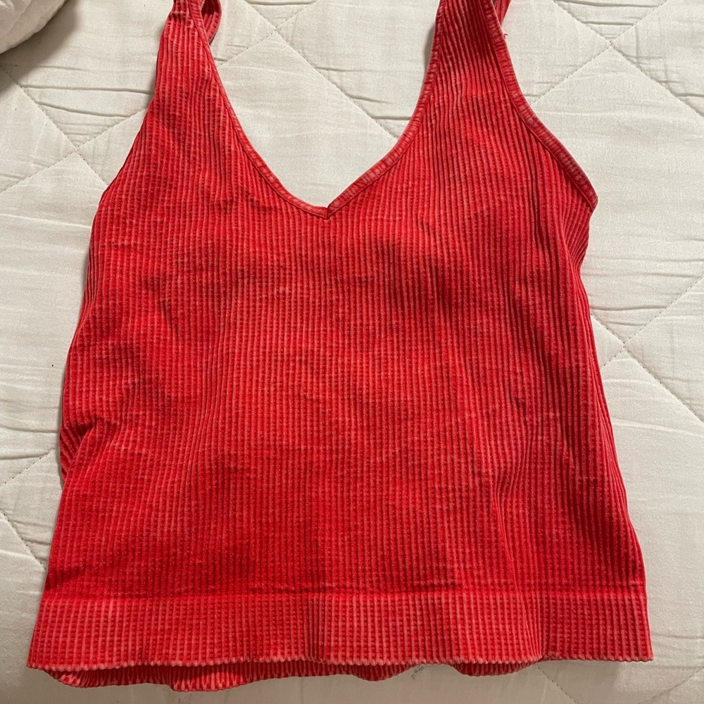 red quiet storm ribbed tank